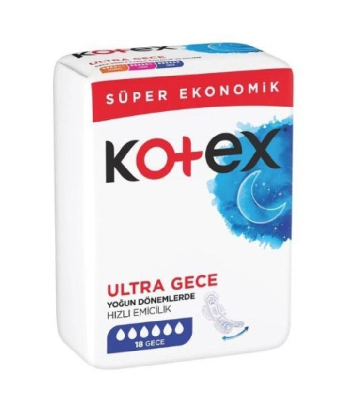 نوار بهداشتی کوتکس ویژه شب مدل Ultra Gece بسته 16 عددی